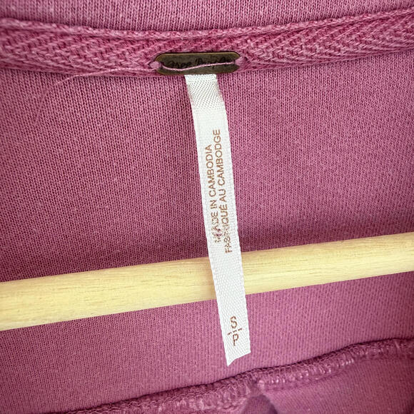 Free People Pink Fleece Ruby Jacket with Button Pockets - Picture 3 of 6